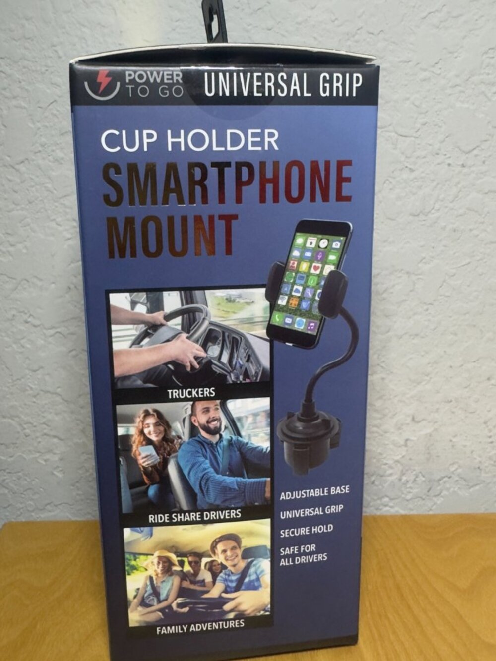Power To Go Universal Car Cup Holder Smartphone Mount
